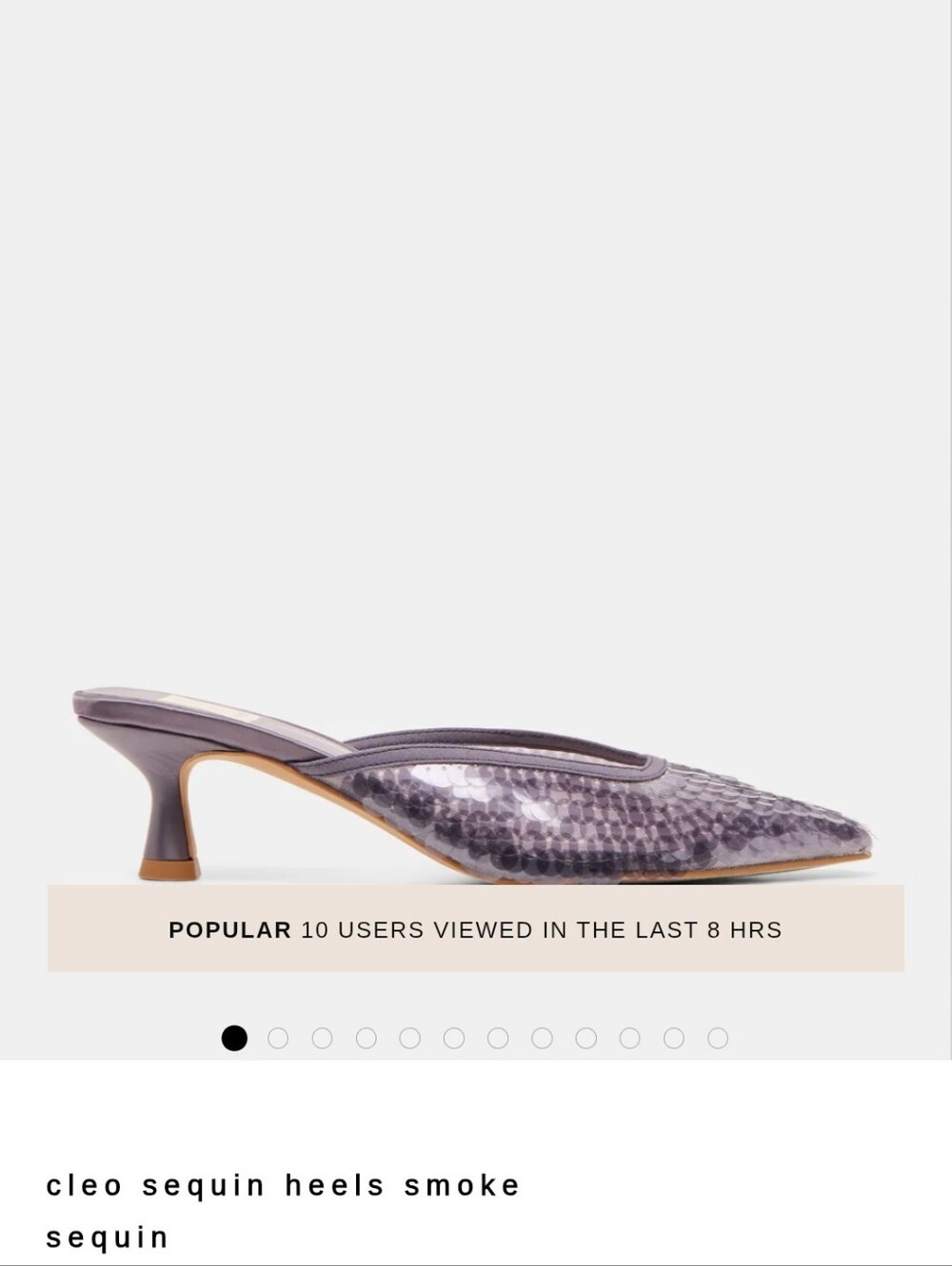 SEEKING Dolce Vita Cleo Sequin Mule, Size 7, Color Smoke